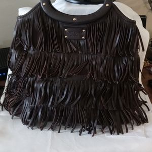 Kate Spade brown fringe bag